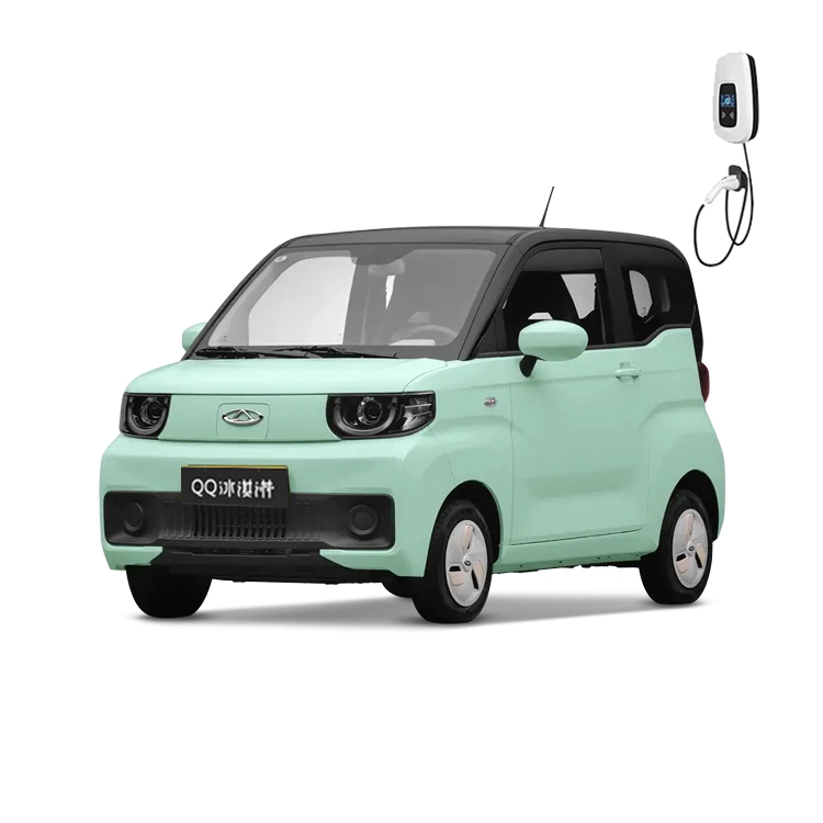 China-Made Chery QQ Ice Cream Mini-Electric Car 3-Door 4-Seat Full Range of 170 Km