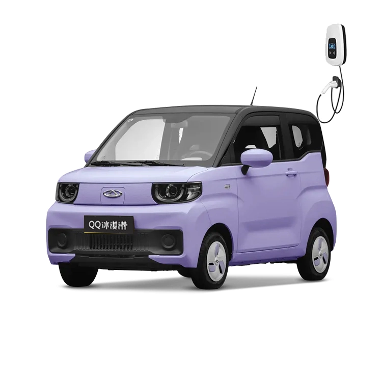 Electric Car in China Chery QQ Ice Cream 20kw Fast Charging EV Car 3 Door 4 Seats Mini City Mobility Vehicle