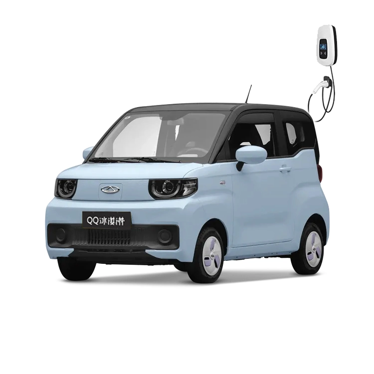 New Electric Mini Car Chery QQ Ice Cream 3-Door 4seats 20kw Mini Electric Passenger Vehicles Cheap Mini Electric Cars for Adult