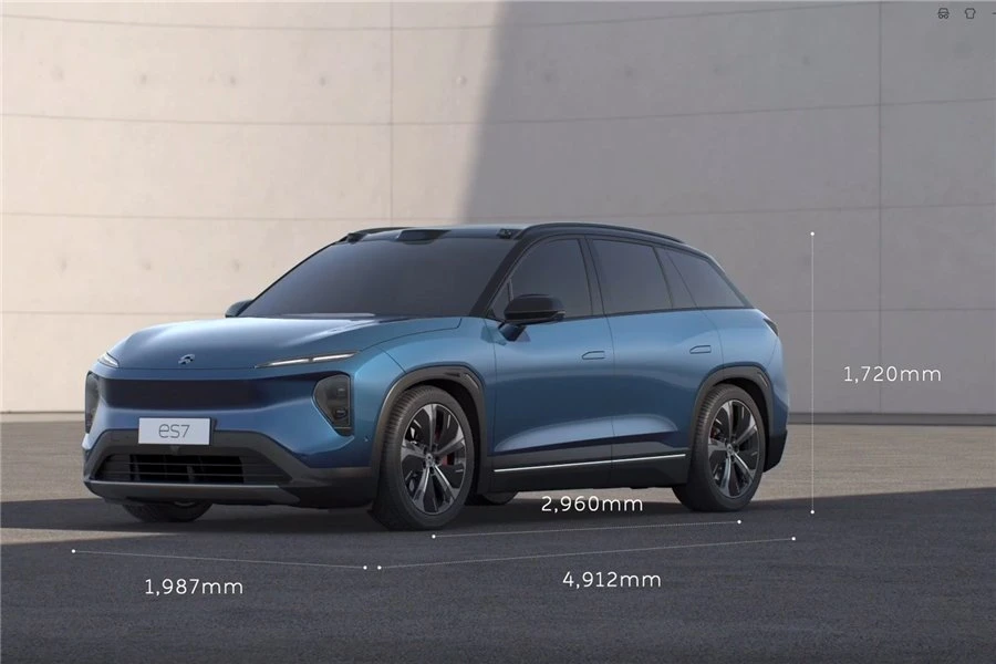 Nio Es7 620km Aurora Blue New Energy Electric Vehicle Ultra-Long Battery Life Advanced SUV